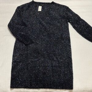 Banana Republic blue and black tinsel dress